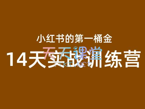 小刀·小红书14天实战训练营-教你如何挣小红书的第一桶金