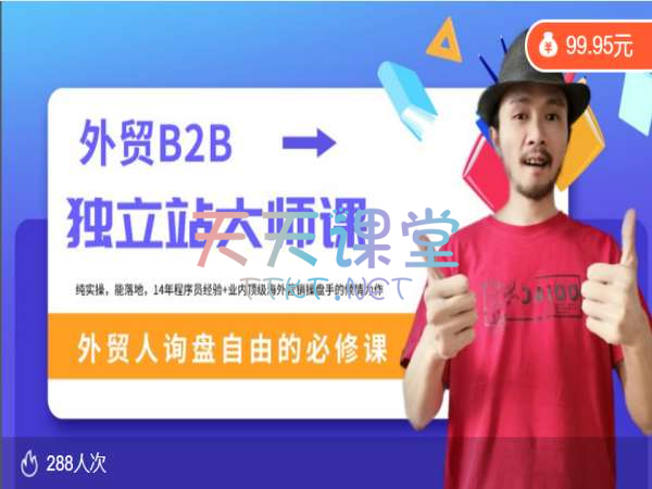 二叔·外贸B2B独立站大师课-外贸人询盘自由的必修课