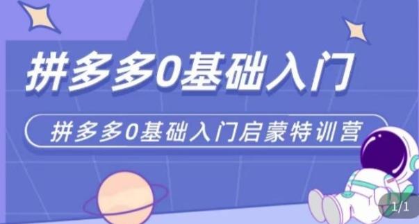 六一电商·拼多多运营0-1实操特训营，拼多多从基础到进阶的可实操玩法