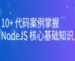 10+代码案例掌握NodeJS核心基础知识【共7.07 MB】