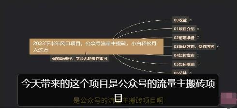 2023下半年风口项目，公众号流量主搬砖，矩阵操作轻松月入过万，保姆级教程