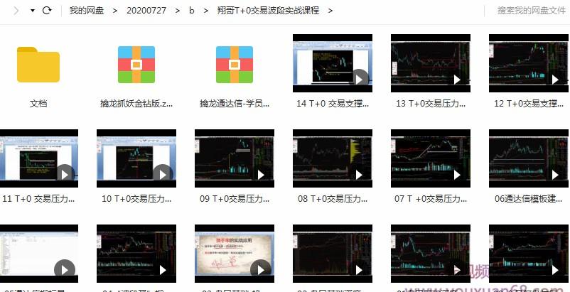 翔哥擒龙重磅课程 T+0交易波段大牛实战掘金训练营实战课程