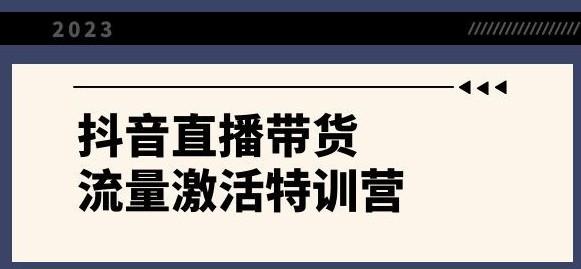 聚星汇课堂·流量激活特训营·抖音直播带货